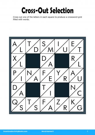 Cross-Out Selection #7 in Word Games 9
