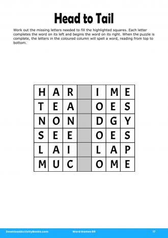 Head to Tail in Word Games 69