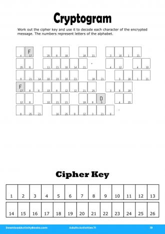 Cryptogram in Adults Activities 71