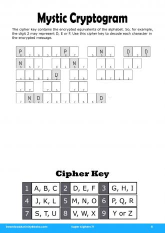 Mystic Cryptogram #6 in Super Ciphers 71