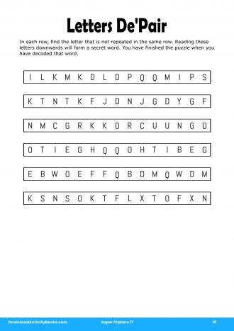 Letters De'Pair #10 in Super Ciphers 71
