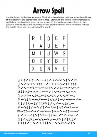 Arrow Spell in Super Ciphers 71