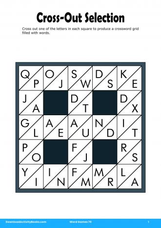 Cross-Out Selection in Word Games 70