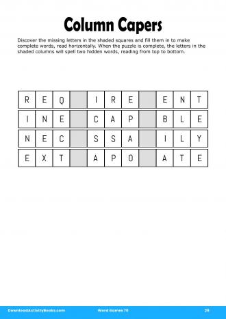 Column Capers in Word Games 70