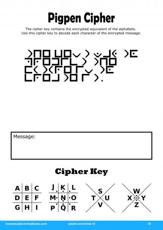 Pigpen Cipher in Adults Activities 72