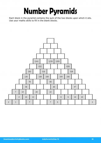 Number Pyramids in Adults Activities 72