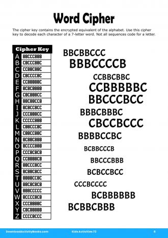 Word Cipher #6 in Kids Activities 72