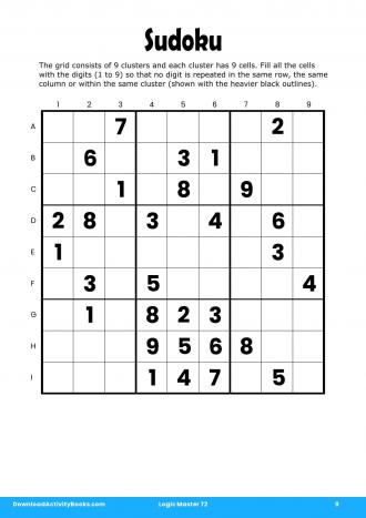 Sudoku #9 in Logic Master 72