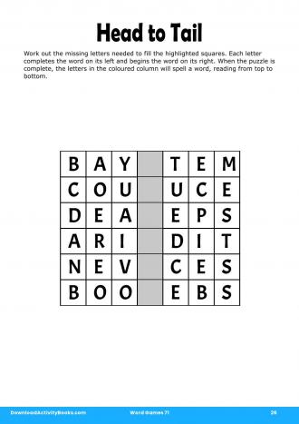 Head to Tail #26 in Word Games 71
