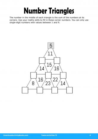 Number Triangles #6 in Teens Activities 73