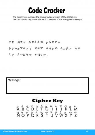 Code Cracker in Super Ciphers 73