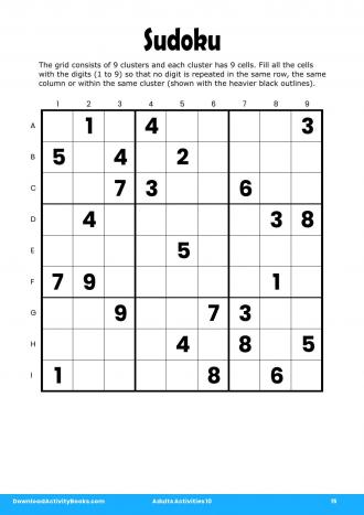 Sudoku in Adults Activities 10