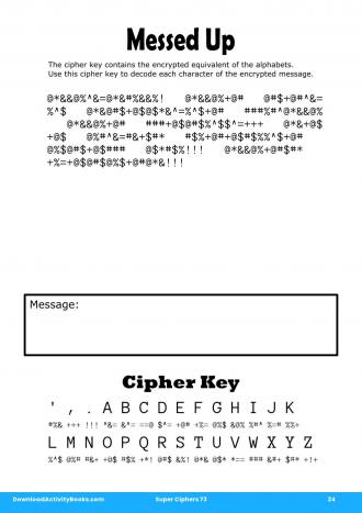 Messed Up in Super Ciphers 73