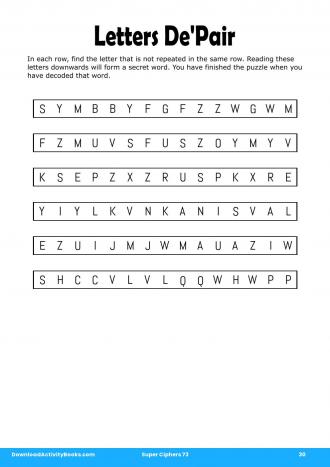 Letters De'Pair #30 in Super Ciphers 73