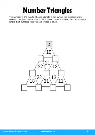 Number Triangles in Numbers Ninja 73