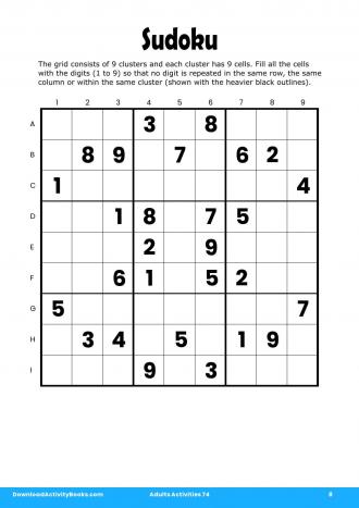 Sudoku in Adults Activities 74