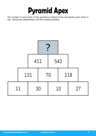 Pyramid Apex in Numbers Ninja 74