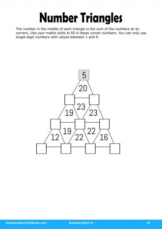 Number Triangles in Numbers Ninja 74