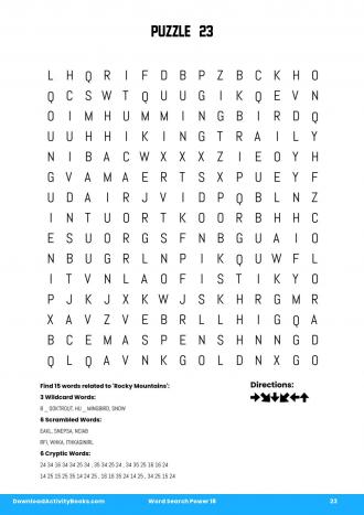 Word Search Power #23 in Word Search Power 18