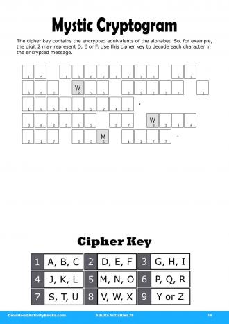 Mystic Cryptogram in Adults Activities 75