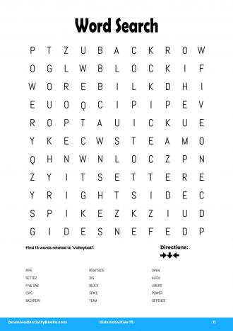 Word Search #11 in Kids Activities 75