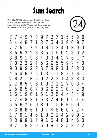 Sum Search #21 in Teens Activities 76