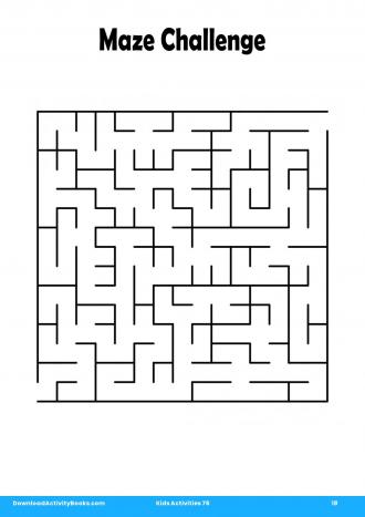 Maze Challenge #18 in Kids Activities 76