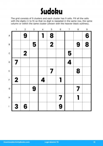 Sudoku #10 in Logic Master 76