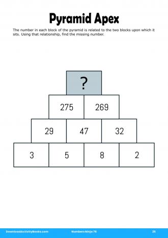 Pyramid Apex #25 in Numbers Ninja 76