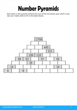 Number Pyramids #2 in Kids Activities 77