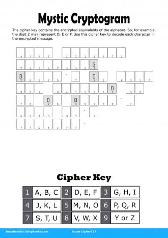 Mystic Cryptogram #1 in Super Ciphers 77