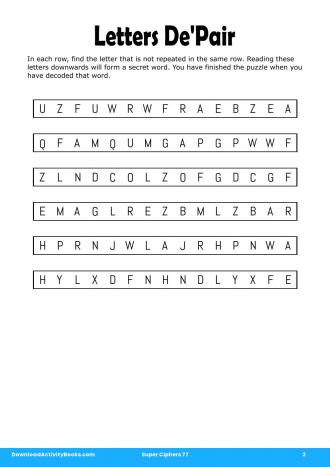 Letters De'Pair #2 in Super Ciphers 77