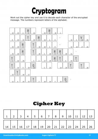 Cryptogram #17 in Super Ciphers 77