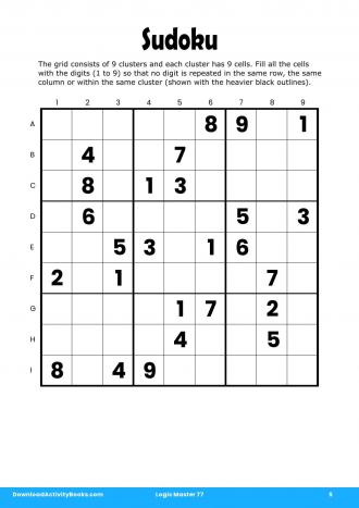 Sudoku #5 in Logic Master 77