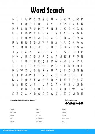 Word Search #11 in Word Games 76
