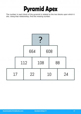 Pyramid Apex #17 in Numbers Ninja 77