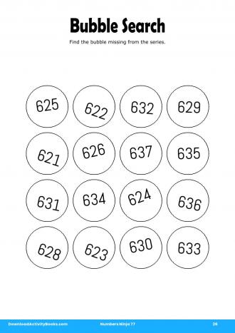 Bubble Search in Numbers Ninja 77