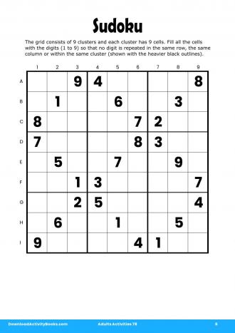 Sudoku in Adults Activities 78