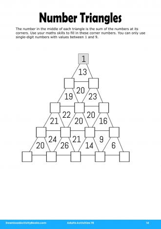 Number Triangles in Adults Activities 78