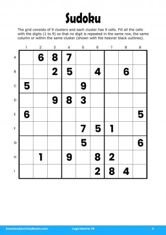 Sudoku #5 in Logic Master 78