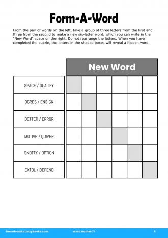 Form-A-Word #5 in Word Games 77