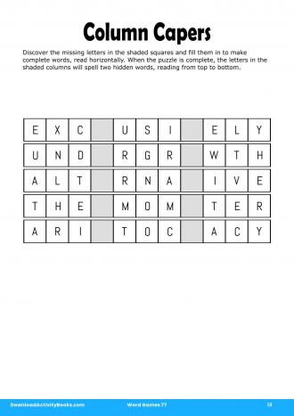 Column Capers in Word Games 77