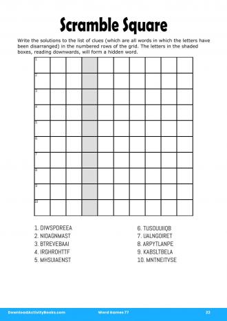 Scramble Square #22 in Word Games 77