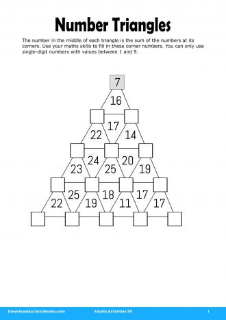 Number Triangles #1 in Adults Activities 79