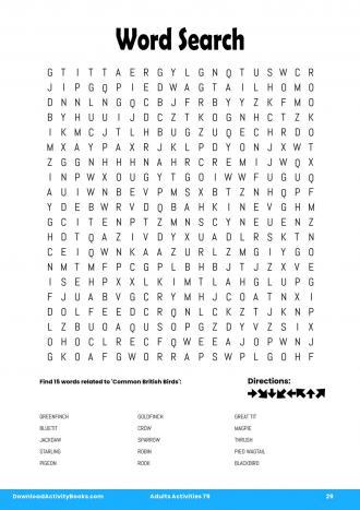 Word Search in Adults Activities 79