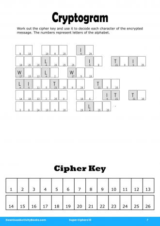 Cryptogram #7 in Super Ciphers 10