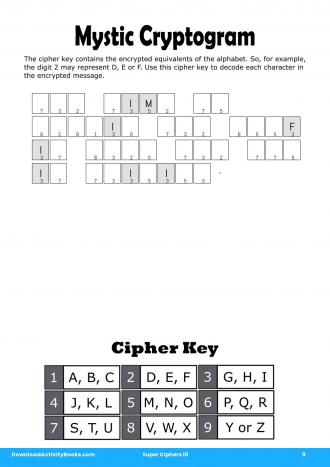 Mystic Cryptogram #9 in Super Ciphers 10