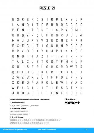 Word Search Power #21 in Word Search Power 19