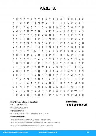 Word Search Power #30 in Word Search Power 19
