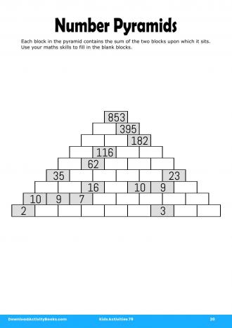 Number Pyramids #20 in Kids Activities 79
